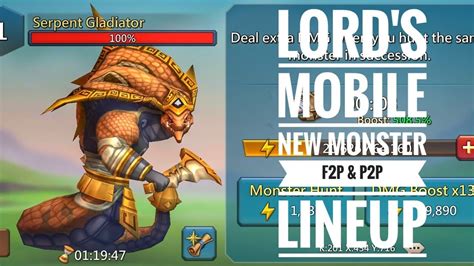 lord mobile hero lineup for monster.